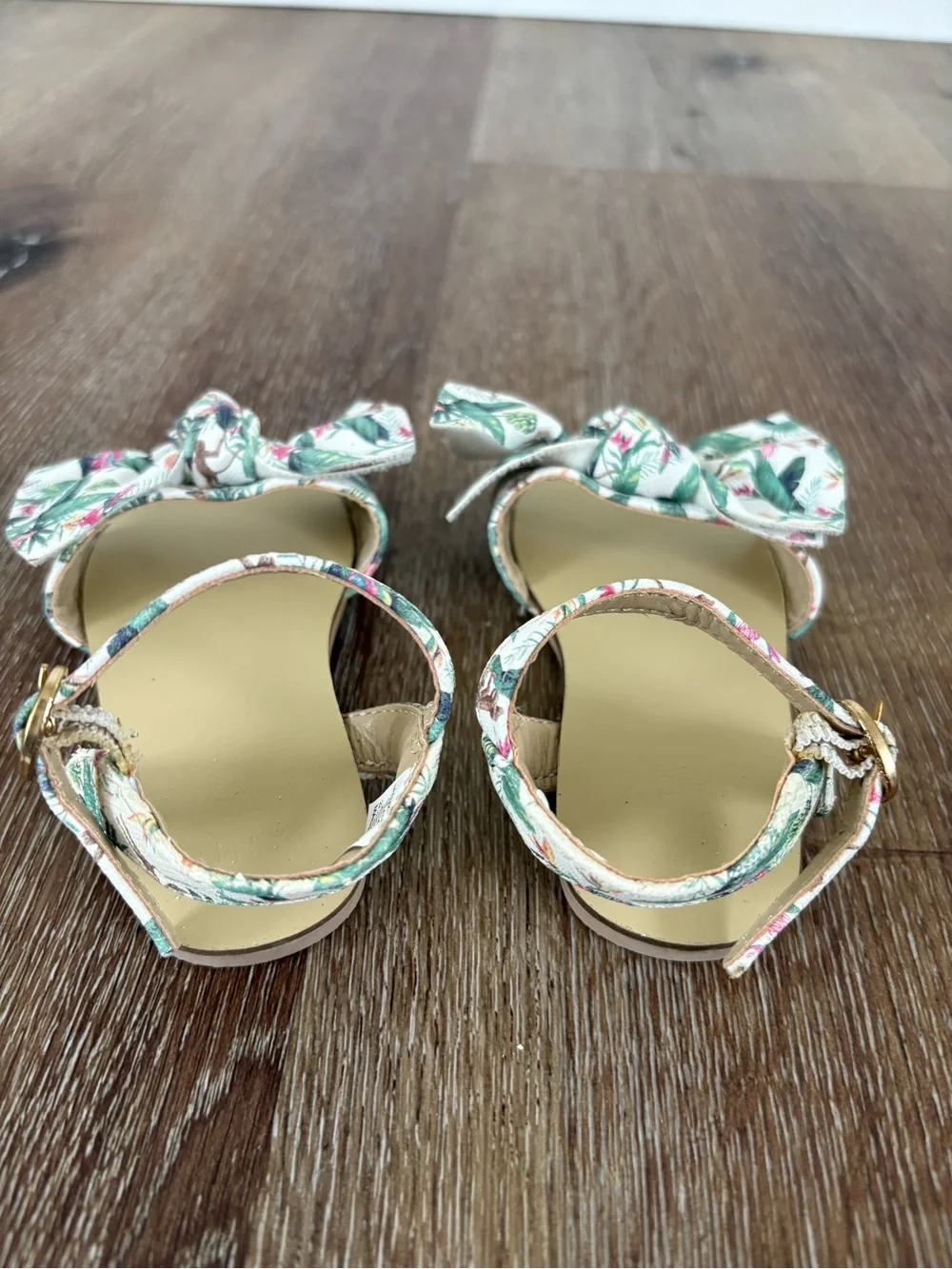 EUC Janie and Jack Tropical Jangle Bow Sandal Size: Toddler 6C| Vacation, Summer